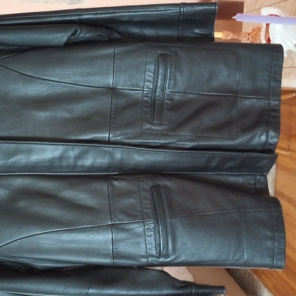 Valerie Stevens New Zealand Lambskin Leather Belted Longer Jacket (S or M) - Picture 10 of 15